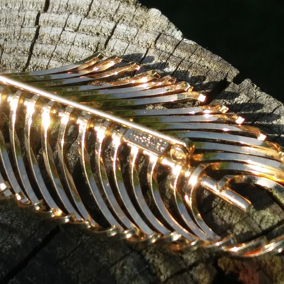 Valenza 1/20 12 kt. GF leaf brooch - Picture 4 of 5